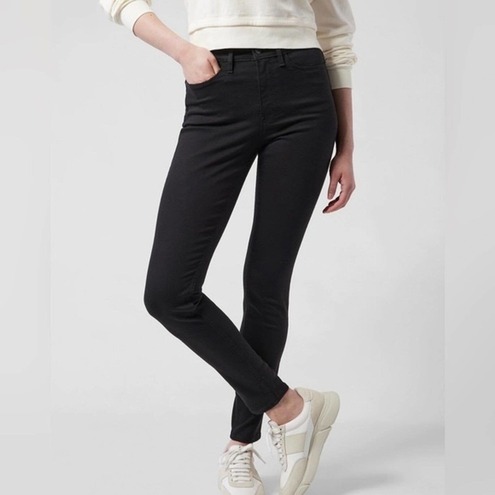 Athleta Black Wash Stretch Denim Ultra Skinny Jeans Women's Size 14